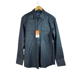 Wrangler Cowboy Cut Pearl Snap Button Up Shirt Western Classic Fit Size L NWT